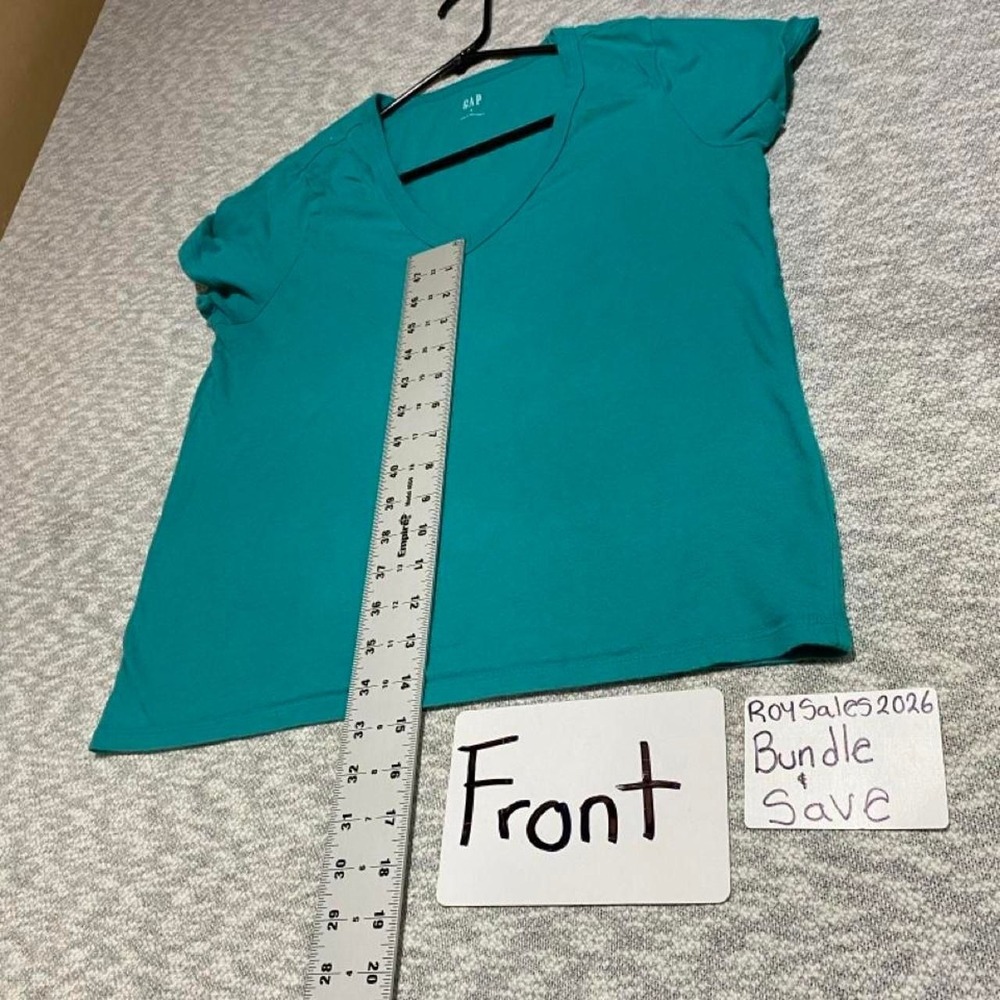 Gap teal blue  v-neck t-shirt women S. SKU-C229#vneck